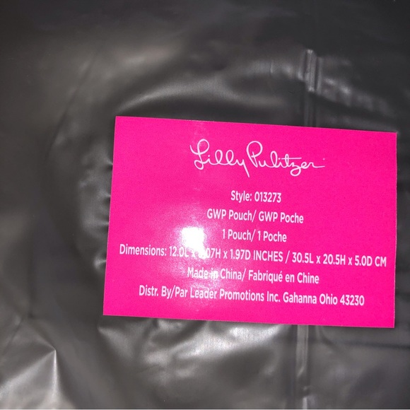 Lilly Pulitzer Pink Plastic Pouch New - Picture 9 of 9